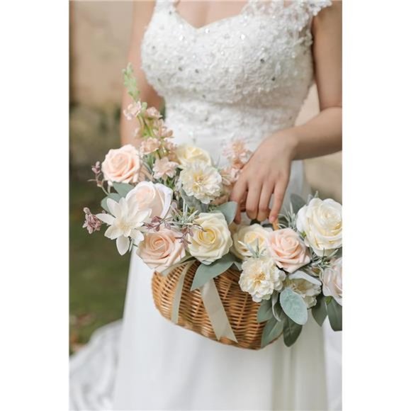 Artificial Flowers Box Set Gradient Color Foam Silk Fake with Stems DIY Wedding - Picture 6 of 6